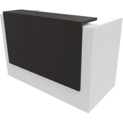 Quadrifoglio Empfangstheke Z2C73, Anthrazit / Weiß, 166 X 113 X 88cm, Rezeption, Lackierte Elemente