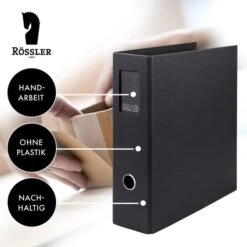 Rössler-Papier Ordner 1317452709 S.O.H.O., Karton, A4, 8,5cm, Schwarz, Mit Rückenschild -Leitz || Novus || Herlitz Shop 036bee419033d13efa85a66bb24c6cdb10af5b4c ordner roessler papier 1317452709 s.o.h.o