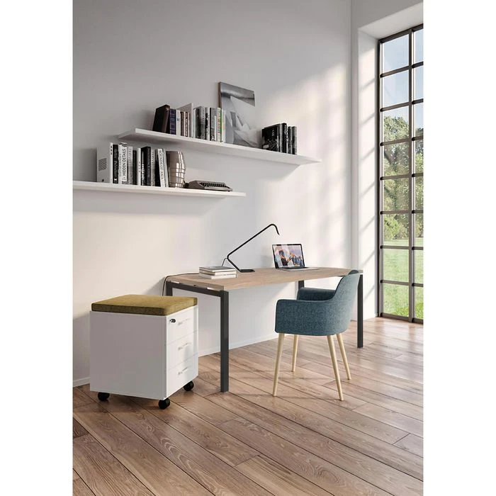 Quadrifoglio Schreibtisch Idea+ 01, Maße: 180 X 80cm, Eiche / Dunkelgrau 3 Quadrifoglio Schreibtisch Idea+ 01, Maße: 180 X 80cm, Eiche / Dunkelgrau – Bild 3