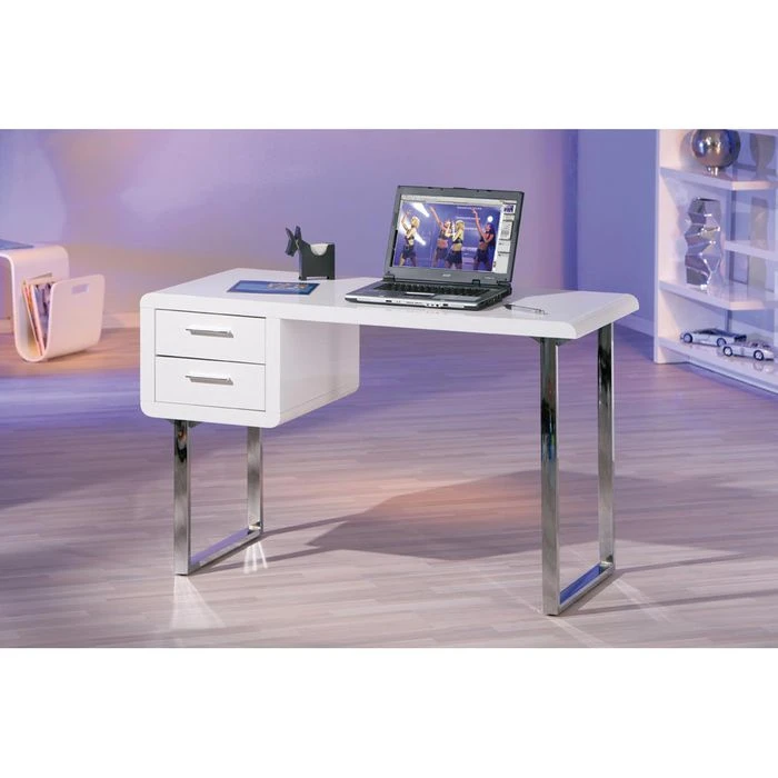 Inter-Link Schreibtisch Claude 50501010, Weiß, Maße: 120 X 55cm 2 Inter-Link Schreibtisch Claude 50501010, Weiß, Maße: 120 X 55cm – Bild 2