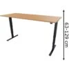 Fm-Büromöbel Schreibtisch Move 2.0, Buche, Elektrisch Höhenverstellbar, 200 X 63-129 X 80cm