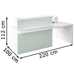 Kerkmann Empfangstheke Verona, 3536, Weiß, 220 X 112 X 100, Kompakttheke Mit Anbautisch -Leitz || Novus || Herlitz Shop 167a095c2e12615ea87d3ea87352ccbbe9b6e428 empfangstheke kerkmann verona 3536