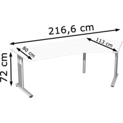 Geramöbel Schreibtisch Flex S-618316-WS, Weiß, Maße: 216,6 X 113cm, 135° Winkel -Leitz || Novus || Herlitz Shop 180ba43881393af95a2cf6b29dc5c2913cec0976 schreibtisch geramoebel flex s 618316 ws weiss