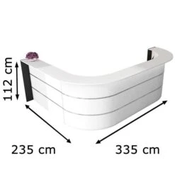 Kerkmann Empfangstheke Bari 3567, Weiß / Weiß, 335 X 112 X 235cm, Winkeltheke -Leitz || Novus || Herlitz Shop 192675d522ab1d8db6ce70e0147fa28e68d58614 empfangstheke kerkmann bari 3567