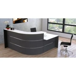 Kerkmann Empfangstheke Bari 3559, Anthrazit / Weiß, 235 X 112 X 200cm, Winkeltheke Mit Anbautisch -Leitz || Novus || Herlitz Shop 1ea9fba62f621c4c9d32c8e0b92d20cff0c07853 empfangstheke kerkmann bari 3559 anthrazit weiss