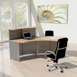 Kerkmann Empfangstheke Genua 3995, Silber / Buche, 116 X 115 X 70, Grundtheke Gerade -Leitz || Novus || Herlitz Shop 210efbf939fcef9759aa612946157b802eaf0a07 empfangstheke kerkmann genua 3995