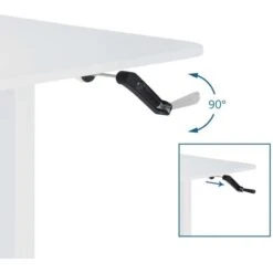 HJh-OFFICE Schreibtisch Stand CR, Weiß, Manuell Verstellbar Mit Kurbel 120 X 74-123 X 60cm -Leitz || Novus || Herlitz Shop 2179f39a2b2ee08cf404cc2bcb7ac6afa958672c schreibtisch hjh office stand cr weiss
