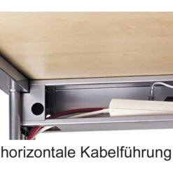 Hammerbacher Schreibtisch U-Serie, Verstellbar, 80 X 68-86 X 80cm, Nussbaum / Weiß -Leitz || Novus || Herlitz Shop 2758ec11bce5e7f34bd1a6f4f66dc93aeffee90d schreibtisch hammerbacher u serie