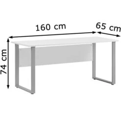 Möbelpartner Schreibtisch Office, Kreideweiß, Maße: 160 X 65cm -Leitz || Novus || Herlitz Shop 303f1254d74705775ad278887bee3742bde2a367 schreibtisch moebelpartner office kreideweiss