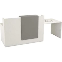 Kerkmann Empfangstheke Sydney, 3534, Weiß, 250 X 110 X 80cm, Mit Anbautisch