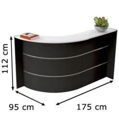 Kerkmann Empfangstheke Bari 3575, Anthrazit / Weiß, 175 X 112 X 95cm, Kompakttheke -Leitz || Novus || Herlitz Shop 3c43140458a390ce465b299ead1d0c80457c168d empfangstheke kerkmann bari 3575