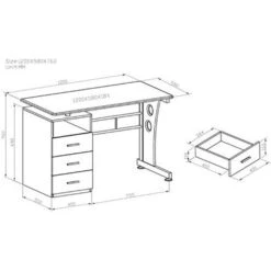 Böttcher-AG Schreibtisch S-352/2073, Weiß, Mit Standcontainer, Maße: 120 X 58cm -Leitz || Novus || Herlitz Shop 3e13155644ef01a1fc87f66bc7ada82a5be34e12 schreibtisch boettcher ag s 3522073 weiss