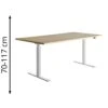 Topstar Schreibtisch E-Table, TTS18080WA, Elektrisch Höhenverst., 180 X 70-120 X 80cm, Ahorn