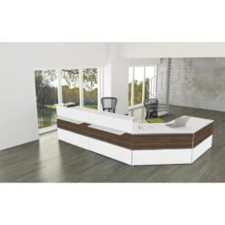 Kerkmann Empfangstheke Atlantis 3302, Nussbaum / Weiß, 135 X 108 X 92, Grundtheke Gerade -Leitz || Novus || Herlitz Shop 43c5682283cc2919c444d14331d92ea4e856dbe9 empfangstheke kerkmann atlantis 3302