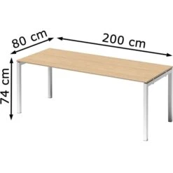 Bisley Schreibtisch Cito, DUF2008MP396, Ahorn, Maße: 200 X 80cm -Leitz || Novus || Herlitz Shop 45b52754ad2ad338e2dcb4b7e10cc73bae4d15c0 schreibtisch bisley cito duf2008mp396 ahorn