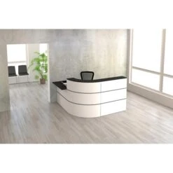 Kerkmann Empfangstheke Cento 4, 3853, Winkeltheke, Weiß / Anthrazit, 195 X 110 X 180cm, M. Anbautisch -Leitz || Novus || Herlitz Shop 45c521be993b7b5cb5f1d2efed01d2527a707be1 empfangstheke kerkmann cento 4 3853 winkeltheke