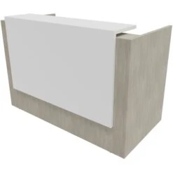 Quadrifoglio Empfangstheke Z2C73, Weiß / Beton, 166 X 113 X 88cm, Rezeption