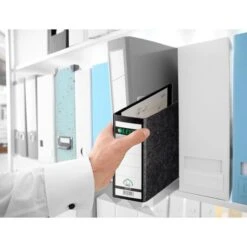 Leitz 1076-00-00 Ordner, A5 Quer, Breit, Hartpappe, Schwarz -Leitz || Novus || Herlitz Shop 4ff2cd61bf0d874ddbcb6a15cd375583487b7b5e ordner leitz 1076 karton a5 quer 8cm