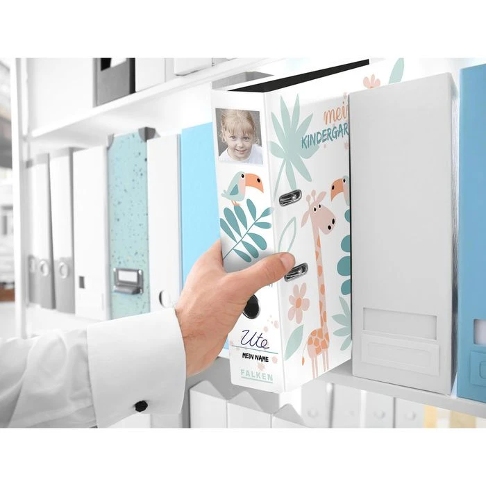 Falken Ordner 22001184 Meine Kindergartenzeit, A4, Karton, 8cm, Motiv Dschungel 2 Falken Ordner 22001184 Meine Kindergartenzeit, A4, Karton, 8cm, Motiv Dschungel – Bild 2