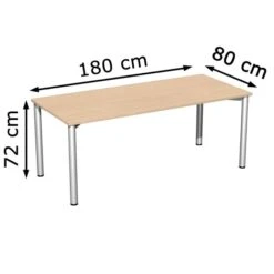 Geramöbel Schreibtisch Flex S-550146-BS, Buche, Maße: 180 X 80cm -Leitz || Novus || Herlitz Shop 5a4c85c7c6577a46d492c08268f8063933beb43a schreibtisch geramoebel flex s 550146 bs buche