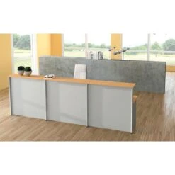 Kerkmann Empfangstheke Genua 3995, Silber / Buche, 116 X 115 X 70, Grundtheke Gerade -Leitz || Novus || Herlitz Shop 5b3d568d759fca3929550dd80a280fb5374babe6 empfangstheke kerkmann genua 3995