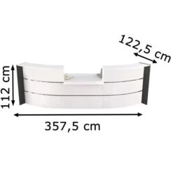 Kerkmann Empfangstheke Bari 3564, Weiß / Weiß, 357,5 X 112 X122,5cm Bogentheke M. Beratungsplatz -Leitz || Novus || Herlitz Shop 5b8c015a09792b7ce710e25d6d911305e2a66449 empfangstheke kerkmann bari 3564 weiss weiss