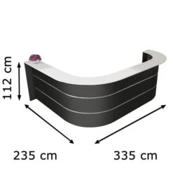 Kerkmann Empfangstheke Bari 3557, Anthrazit / Weiß, 335 X 112 X 235cm, Winkeltheke -Leitz || Novus || Herlitz Shop 5e7a2d499e448b8f6530a8fa9e756698fa970211 empfangstheke kerkmann bari 3557