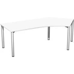 Geramöbel Schreibtisch Flex S-550316-WS, Weiß, Maße: 216,6 X 113cm, 135° Winkel