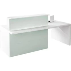 Kerkmann Empfangstheke Verona, 3536, Weiß, 220 X 112 X 100, Kompakttheke Mit Anbautisch