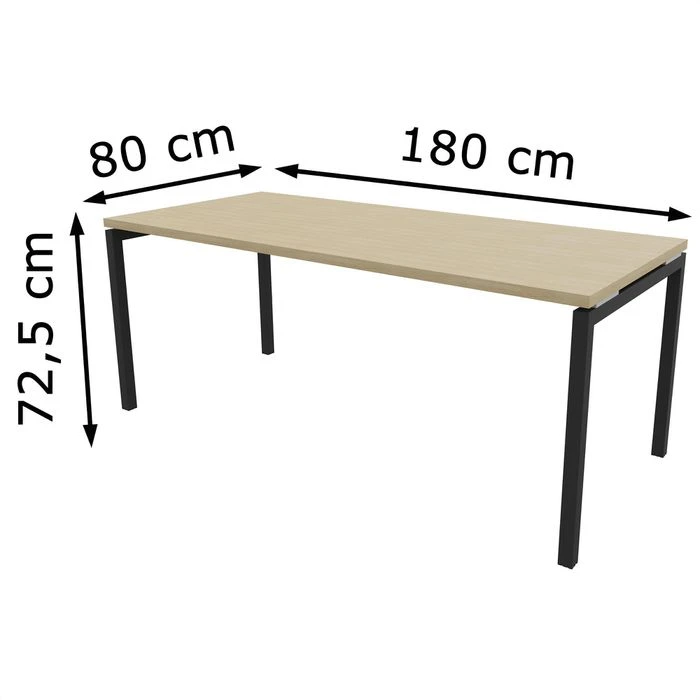 Quadrifoglio Schreibtisch Idea+ 01, Maße: 180 X 80cm, Eiche / Dunkelgrau 5 Quadrifoglio Schreibtisch Idea+ 01, Maße: 180 X 80cm, Eiche / Dunkelgrau – Bild 5