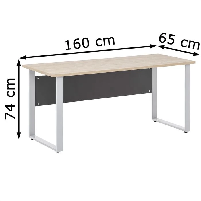 Möbelpartner Schreibtisch Serie 1500, Eiche, Maße: 160 X 65cm 4 Möbelpartner Schreibtisch Serie 1500, Eiche, Maße: 160 X 65cm – Bild 4