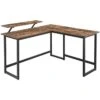 Vasagle Schreibtisch LWD56X, Braun, Vintage, Maße: 140 X 130cm, L-Form