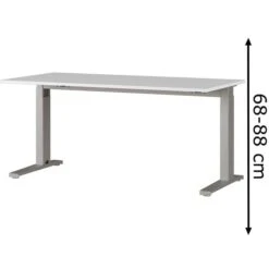 Germania Schreibtisch Agenda, 4240-583, Höhenverstellbar, 160 X 68-88 X 80 Cm, Lichtgrau