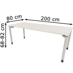 Fm-Büromöbel Schreibtisch Fastline Fm11, Akazie, Höhenverstellbar, 200 X 68-82 X 80cm -Leitz || Novus || Herlitz Shop 7503687e68e34847727ad762f702b91ef54a500a schreibtisch fm bueromoebel fastline fm11 akazie