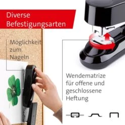 Novus B4FC Heftgerät, Flat-Clinch, Heftleistung 50 Blatt, Schwarz -Leitz || Novus || Herlitz Shop 75b2810d26b87adf6a5d0c8a1c6ee1ba23da2176 heftgeraet novus b4fc 020 1423 flat clinch