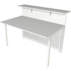 Kerkmann Empfangstheke Atlantis 3302, Nussbaum / Weiß, 135 X 108 X 92, Grundtheke Gerade