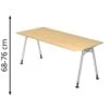 Hammerbacher Schreibtisch AS 19, Ahorn, Höhenverstellbar, 180 X 68-76 X 80cm