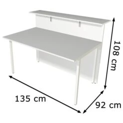 Kerkmann Empfangstheke Atlantis 3302, Nussbaum / Weiß, 135 X 108 X 92, Grundtheke Gerade -Leitz || Novus || Herlitz Shop 8664ee10822d2f37232d1450b11a2dd12372b9cd empfangstheke kerkmann atlantis 3302