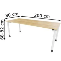 Fm-Büromöbel Schreibtisch Fm11, Eiche, Höhenverstellbar, 200 X 68-82 X 80cm -Leitz || Novus || Herlitz Shop 86f0a70a4f74ea9947e79f6c0dd6d0a027f14c0e schreibtisch fm bueromoebel fm11 eiche