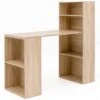 Wohnling Schreibtisch WL5.693, Sonoma Eiche, Mit Regalfach, Maße: 120 X 53cm