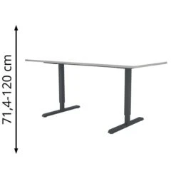 Actiforce Schreibtisch Pro 300, Weiß, Elektrisch Verstellbar, 137 X 71,5-120,5 X 67cm