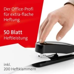 Novus B4FC Heftgerät, Flat-Clinch, Heftleistung 50 Blatt, Schwarz -Leitz || Novus || Herlitz Shop 8eb8b0a0865bfcb2b3b1a69f57e2d401ecd5b800 heftgeraet novus b4fc 020 1423 flat clinch