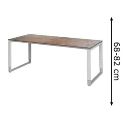 Röhr Schreibtisch Objekt.plus, Oxido, Höhenverstellbar, 180 X 68-82 X 80cm