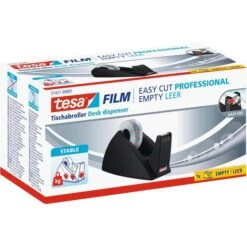 Tesa Klebefilmabroller 57421 Easy Cut, Schwarz, Tischabroller Für Kleberollen 19mm X 33m -Leitz || Novus || Herlitz Shop 9561bd3a1a4a58ef07d84373a13077f316e3b6cd klebefilmabroller tesa 57421 easy cut schwarz
