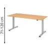 Hammerbacher Schreibtisch XMST 19, Buche, Elektrisch Höhenverstellbar, 180 X 71-120 X 80cm