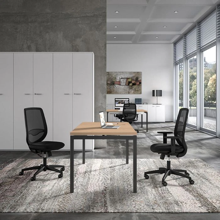 Quadrifoglio Schreibtisch Idea+ 01, Maße: 180 X 80cm, Eiche / Dunkelgrau 2 Quadrifoglio Schreibtisch Idea+ 01, Maße: 180 X 80cm, Eiche / Dunkelgrau – Bild 2