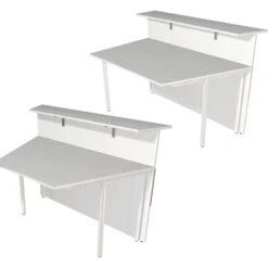 Kerkmann Empfangstheke Atlantis, Nussbaum / Weiß, 250 X 110 X 250cm, Winkeltheke Mit Anbautisch -Leitz || Novus || Herlitz Shop a266d74e2afd6106dda62bc789ac5309a0656405 empfangstheke kerkmann atlantis nussbaum weiss