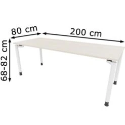 Fm-Büromöbel Schreibtisch Fm11, Akazie, Höhenverstellbar, 200 X 68-82 X 80cm -Leitz || Novus || Herlitz Shop a405f9a6a261e8c058a72399989276b59f9db437 schreibtisch fm bueromoebel fm11 akazie