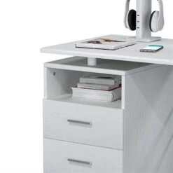 Böttcher-AG Schreibtisch S-352/2073, Weiß, Mit Standcontainer, Maße: 120 X 58cm -Leitz || Novus || Herlitz Shop a5784b6aadb08e0fa1fc9a279f9e9ce1167f4c24 schreibtisch boettcher ag s 3522073 weiss