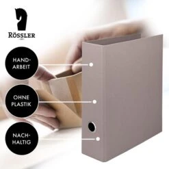 Rössler-Papier Ordner 1317452700 S.O.H.O., Karton, A4, 8,5cm, Taupe -Leitz || Novus || Herlitz Shop a654a8133fcebec091025ac63fafbecf1fd6fe3e ordner roessler papier 1317452490 s.o.h.o